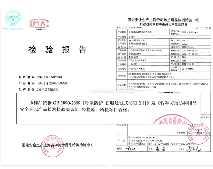 <a href='https://www.jcehs.cn/3m'>3M</a>7502+6006防多种气体<a href='https://www.jcehs.cn/fangdumianjv'>防毒面具</a>检测报告