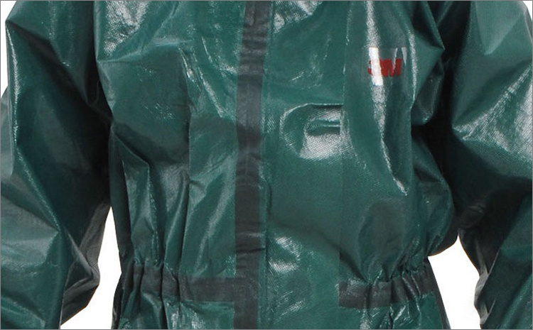 <a href='https://www.jcehs.cn/3m'>3M</a>4680绿色带帽连体防护服超声波焊接及热封加强型接缝设计