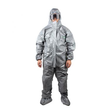 梅思安10114588连体式化学防护服带鞋套
