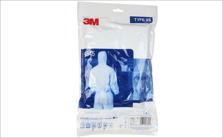 <a href='https://www.jcehs.cn/3m'>3M</a>4545白色带帽连体防护服包装图