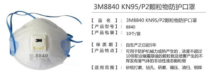 3m8840口罩图片